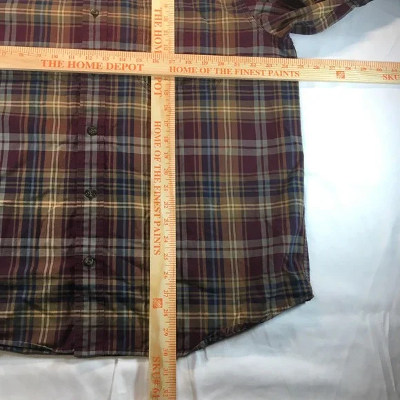 Eddie Bauer Relaxed Fit Plaid Brown Cotton Button Up Shirt Mens Size‎ L - Picture 4 of 7